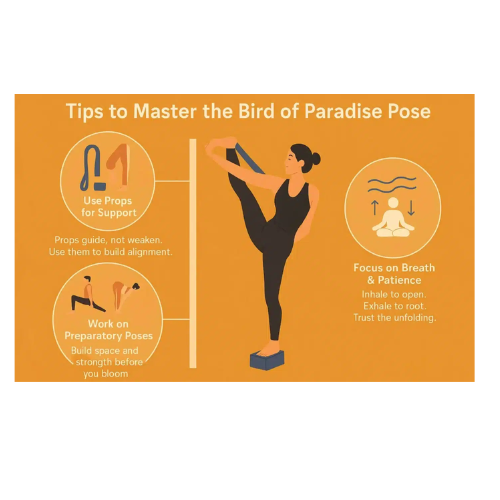 Tip to master the bird of paradise pose